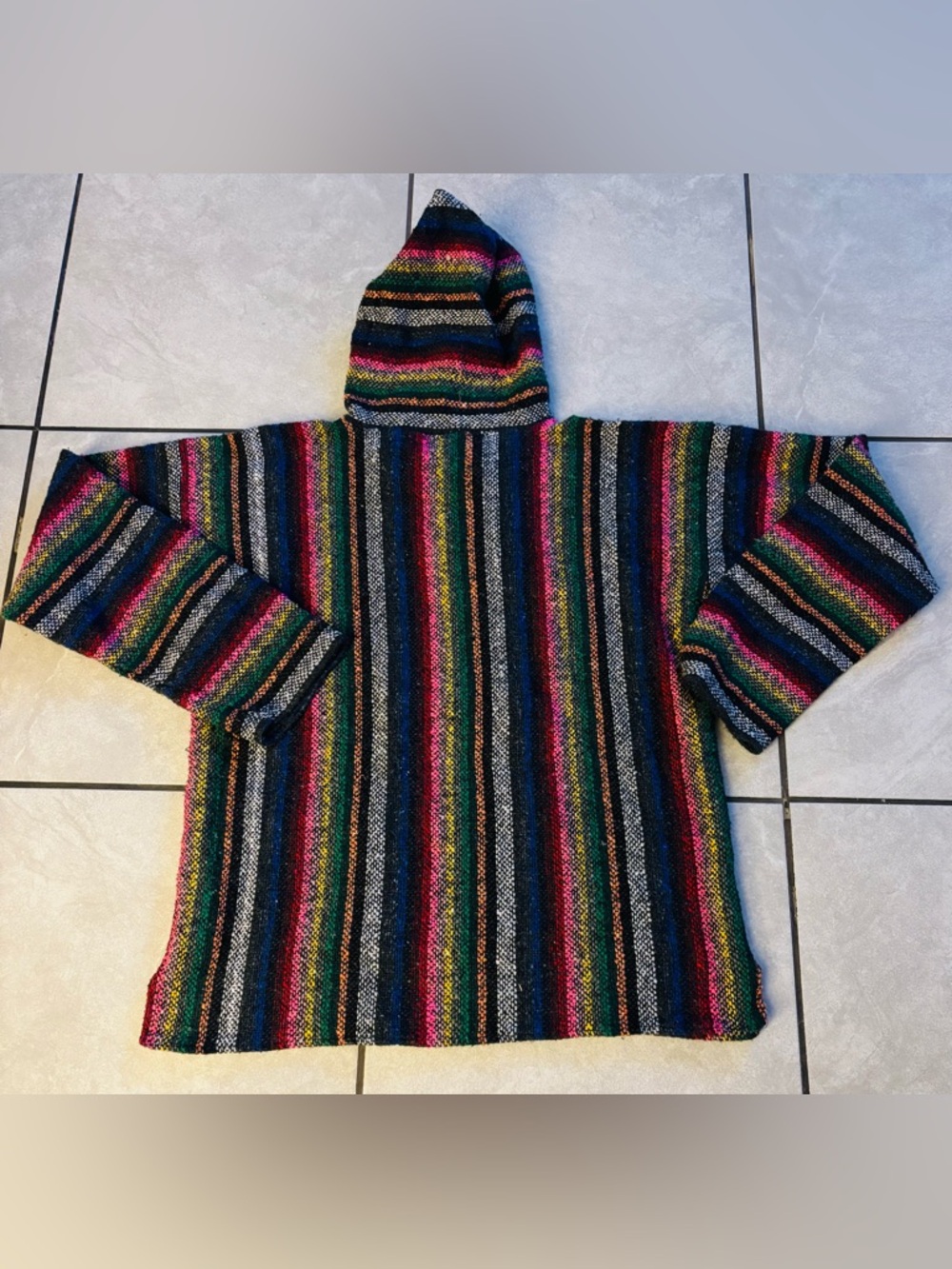 Vintage Baja Hoodie “Drug Rug” - Picture 2 of 9